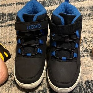 OVO Black and Blue Sneakers High-Top Style